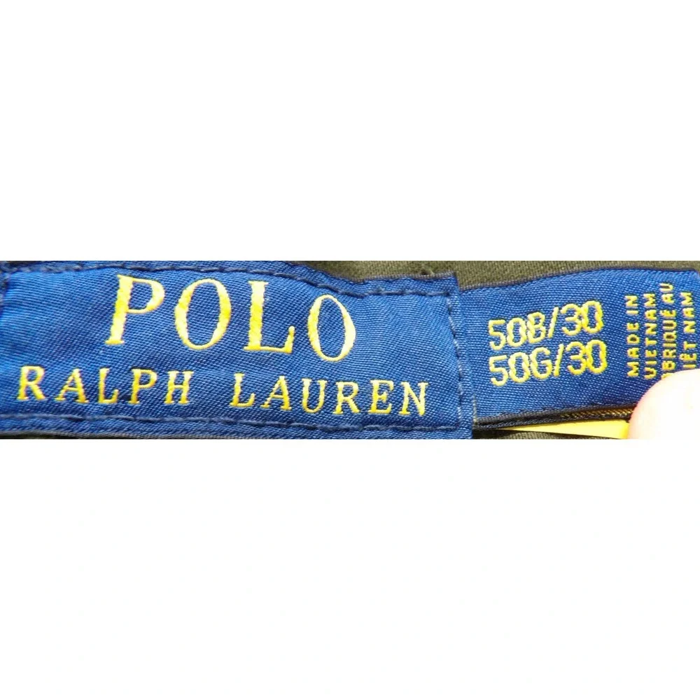 Polo Ralph Lauren Pants Men 50B Classic Fit Chino Olive Green Cotton Stretch Big